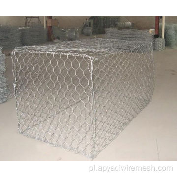 Ocynkowane sześciokątne tkane gabion koszyk kamienny gabion